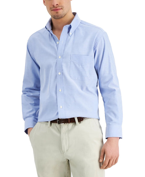 Club Room Men's Blue Regular Fit Pinpoint Dress Shirt|Club Room In Lebanon
