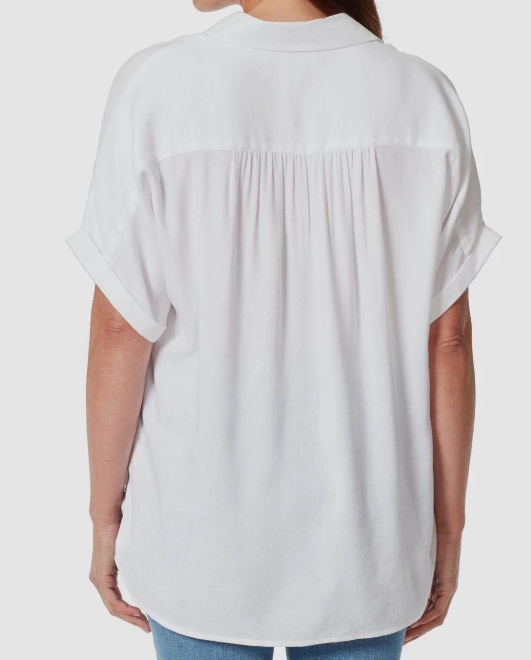 Gloria Vanderbilt Women's White Daisy Short Sleeve Button Front Shirt | Gloria Vanderbilt In Lebanon