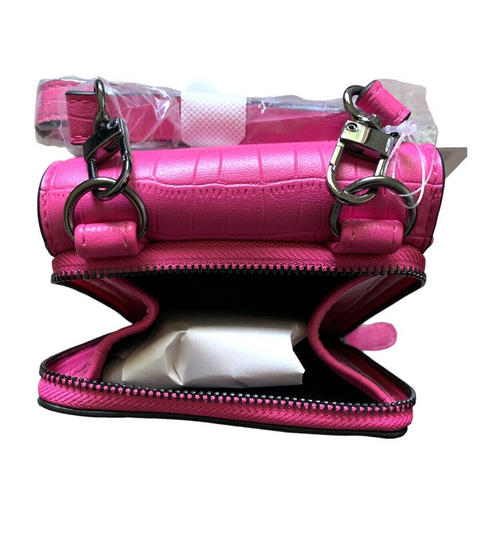 INC International Concepts Mens Mini Cross Body Bag Pink Croc ONE SIZE abb172 shr(lr88)