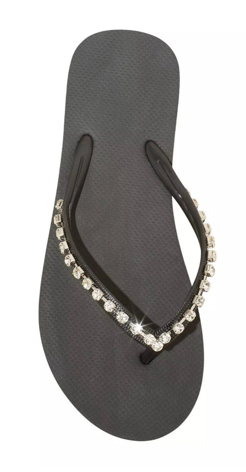 Shade & Shore Women's Mary Rhinestones Flip Flop Thong Sandals | Shade & Shore In Lebanon