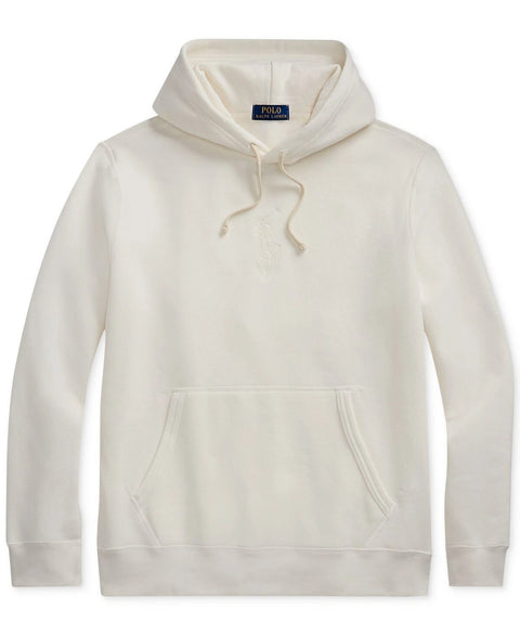 Polo Ralph Lauren Men's Off White Fleece Big Pony Hoodie | Polo Ralph Lauren In Lebanon