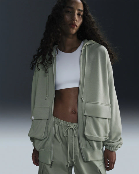 Nike Women's Light Green Oversized Full-Zip French Terry Sportswear Jacket | Nike In Lebanon