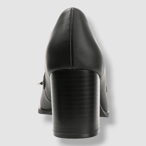 Journee Collection Women's Black Leather Crawford Heel |Journee Collection In Lebanon