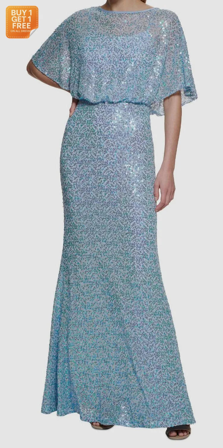 Vince Camuto Women's Baby Blue Boat-Neck Dress |Vince Camuto In Lebanon