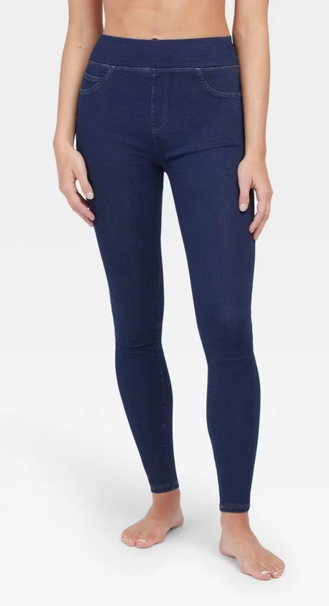 Assets by Spank Women's Navy Skinny Shape Denim Leggings | Assets In Lebanon