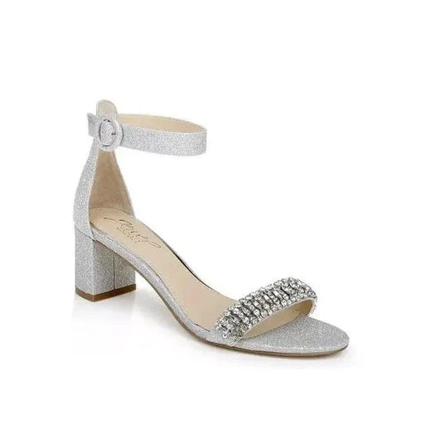 Jewel Badgley Mischka Women's Silver Joanne Heels | Jewel Badgley Mischka in Lebanon