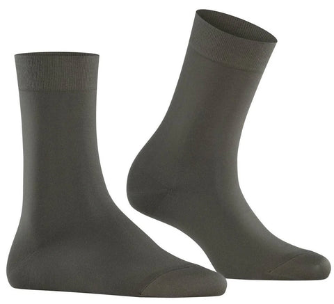 Falke Women's Olive Green Cotton Touch Socks|Falke In Lebanon