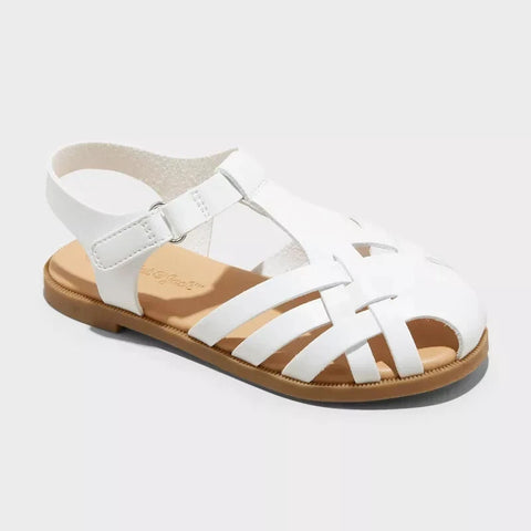 Cat & Jack Baby Girl's White Ella Hook and Loop Flexible Sole Fisherman Sandals|Cat & Jack In Lebanon