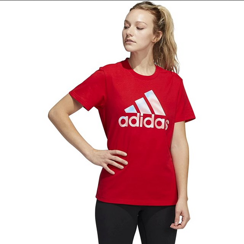 Adidas Women's Red T-Shirts ABF870 shr