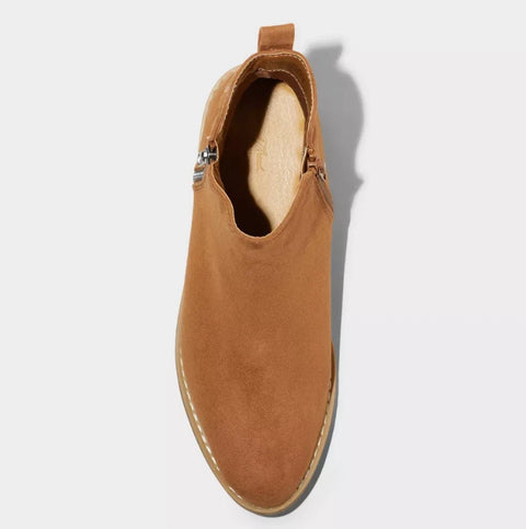 Universal Thread Women's Tan Suede Brenna Ankle Boots |Universal Thread In Lebanon