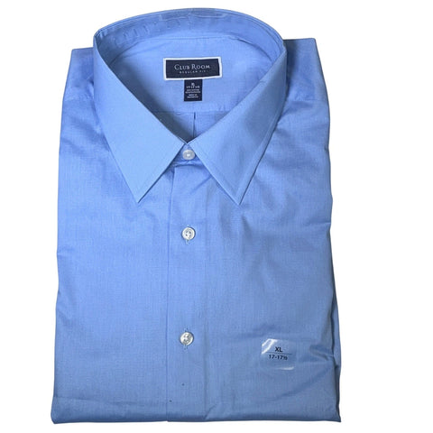 Club Room Men's Blue Regular Fit Solid Dress Shirt | Club Room In Lebanon