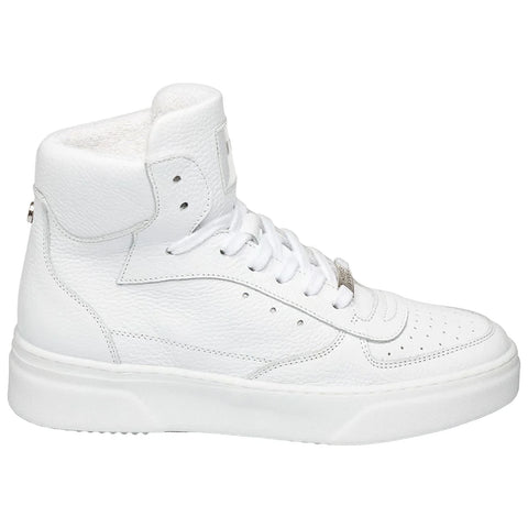 Steve Madden Women's White Leather Danoi Sneakers  | Steve Madden In Lebanon