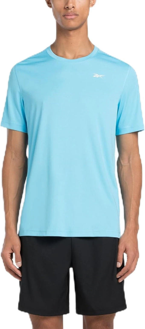 Reebok Men's Blue Short Sleeve Crewneck Training Tech T-Shirt | Reebok In Lebanon