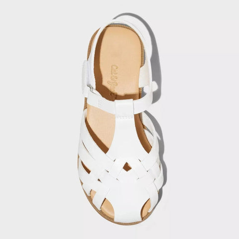 Cat & Jack Baby Girl's White Ella Hook and Loop Flexible Sole Fisherman Sandals|Cat & Jack In Lebanon