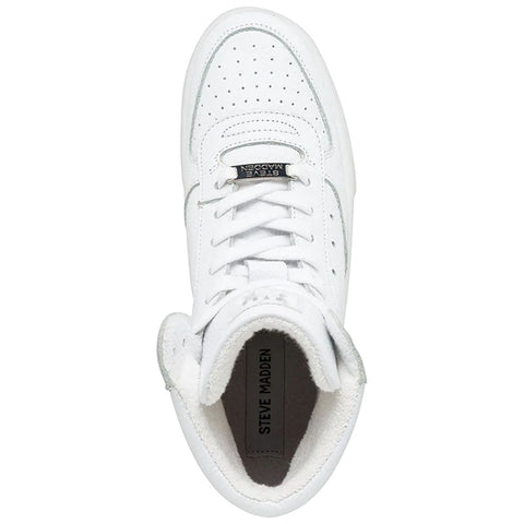 Steve Madden Women's White Leather Danoi Sneakers  | Steve Madden In Lebanon