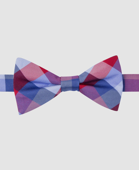 Tommy Hilfiger Men's Red/Blue Buffalo Tartan Classic Silk Bow Tie | Tommy Hilfiger In Lebanon