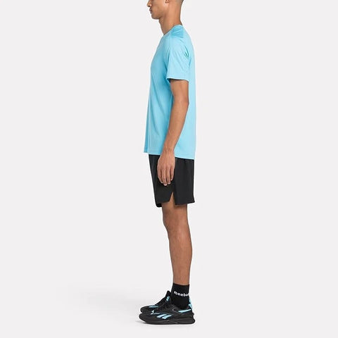 Reebok Men's Blue Short Sleeve Crewneck Training Tech T-Shirt | Reebok In Lebanon
