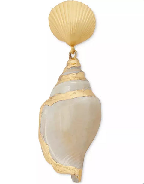 Kate Spade New York Women's Gold-Tone Reef Treasure Shell Neutral Earring | Kate Spade in Lebanon