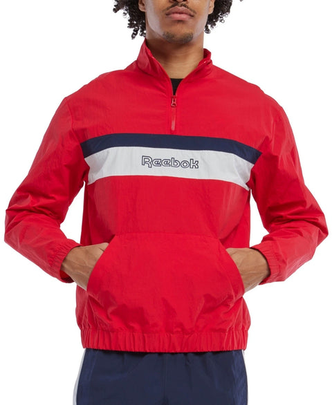 Reebok Men's Red Quarter zip Windbreaker Blouse |Reebok In Lebanon