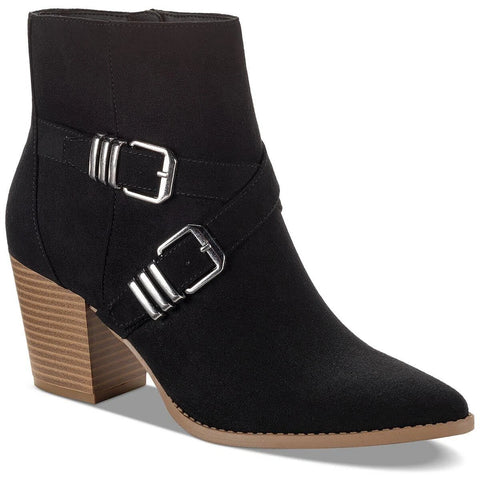 Sun Stone Women's Black Elyssaa Block Heel Booties |Sun Stone In Lebanon