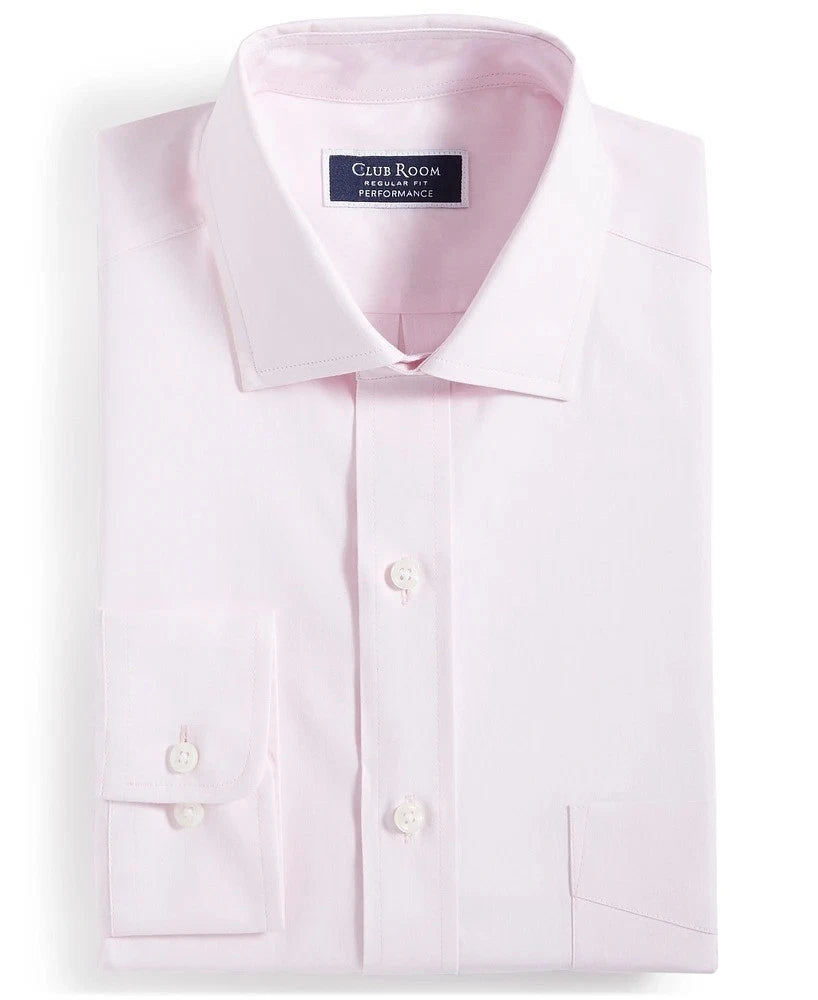 Club Room Men's Light Pink Performance Regular-Fit Shirt | Club Room In Lebanon