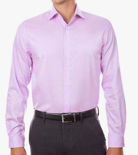 Michael Kors Men's Light Purple Regular-Fit Pink Long-Sleeve Dress Shirt |Michael Kors In Lebanon
