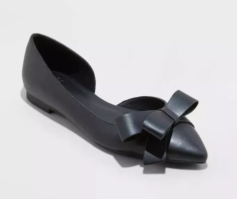 A New Day Women's Black Anya Bow Ballet Casual Shoes |A New Day In Lebanon