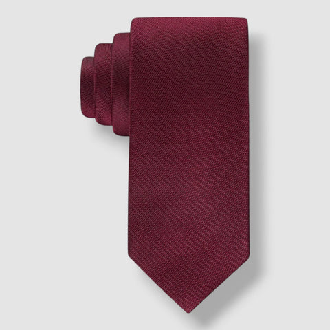 Calvin Klein Men's Burgundy Silky Solid Tie | Calvin Klein In Lebanon