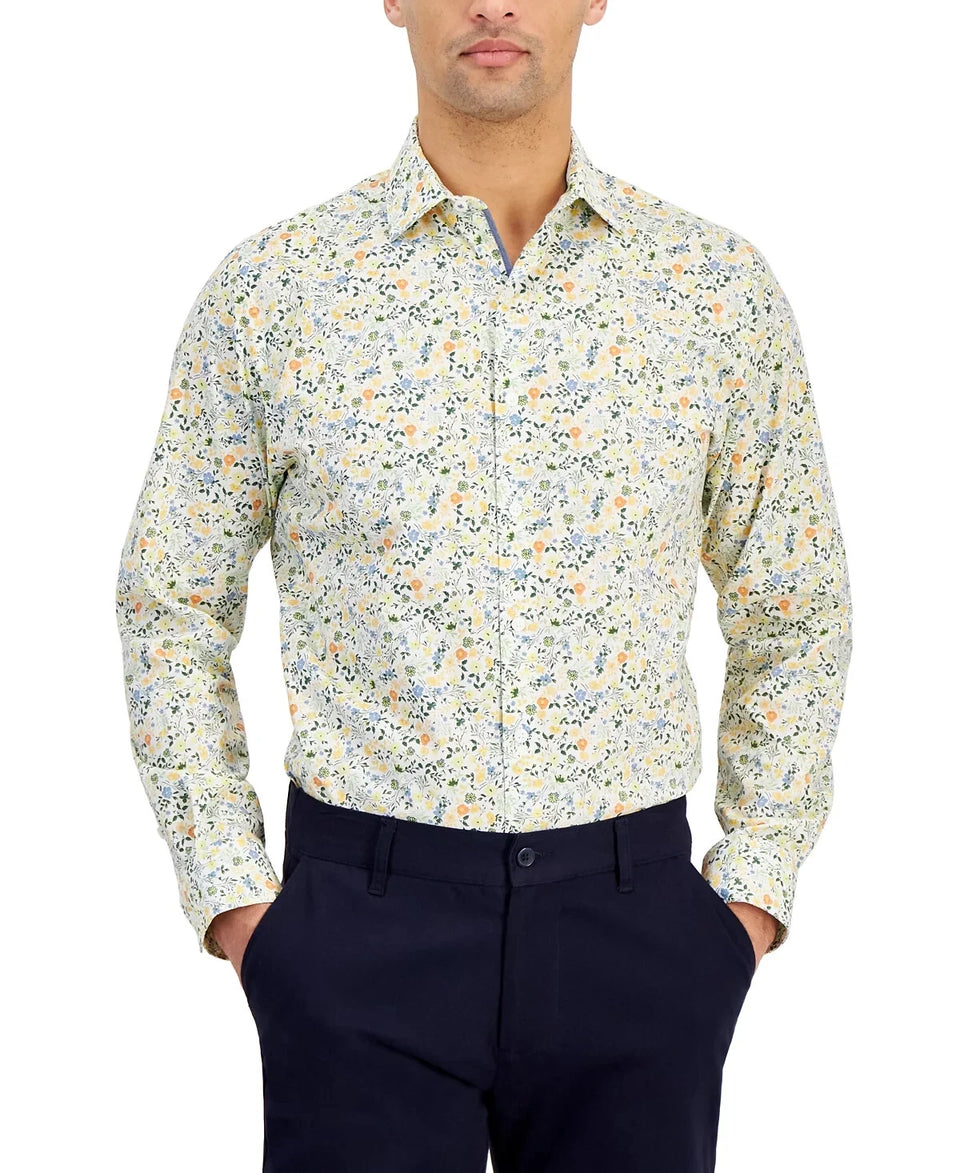 Bar III Men's Multicolor Floral Printed Slim-Fit Stretch Dress Shirt|Bar III In Lebanon