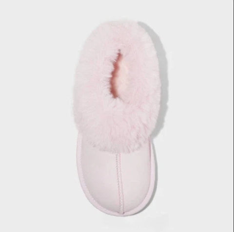 Cat & Jack Kids' Pink Mollie Faux Fur Cuff Scuff Slippers | Cat & Jack In Lebanon