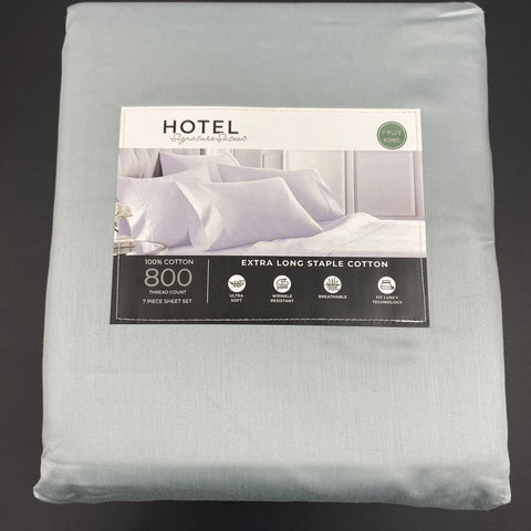 Hotel Signature Sateen Grey 7pcs Cotton Sheet Set | Hotel Signature Sateen In Lebanon