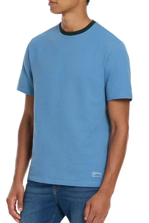 Scotch & Soda Men's Blue Crew Neck Short Sleeve T-Shirt | Scotch & Soda In Lebanon