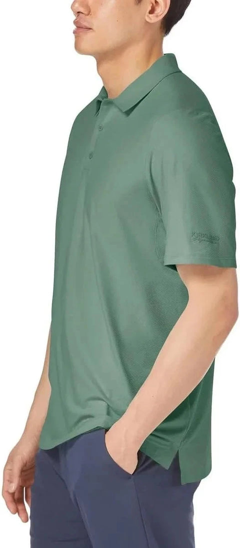 Kirkland Signature Men’s Green Regular Fit Performance Polo T-Shirt | Kirkland Signature In Lebanon