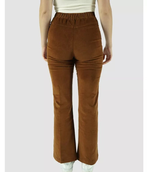Self Esteem Women's Brown Stretch Corduroy Flare Leg Pants | Self Esteem In Lebanon