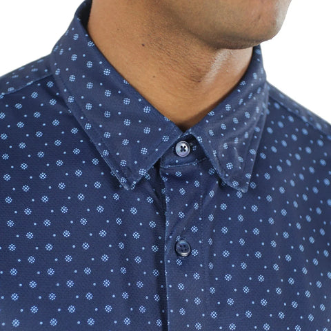 Jachs New York Men's Blue Short Sleeve Woven Shirt | Jachs New York  In Lebanon