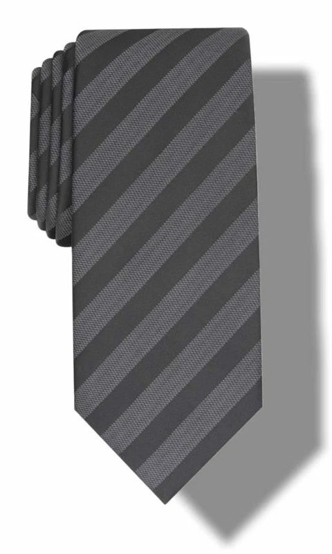 Alfani Men's Gray Waldin Stripe Silk Blend Tie | Alfani In Lebanon