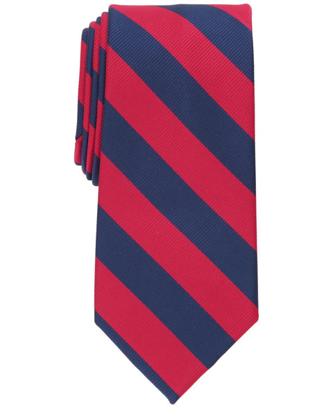 Club Room Men's Burgundy & Navy Kalie Classic Stripe Tie | Club Room In Lebanon
