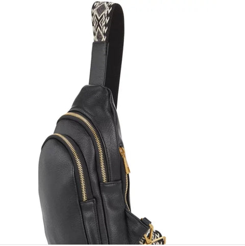 Style & Co Women's Black Webbing Strap Small Sling Bag |Style & Co In Lebanon