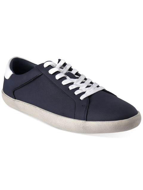 INC Mens Navy Padded Damon Round Toe Lace-Up Sneakers Shoes