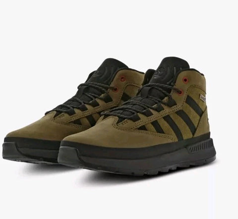 Timberland Men's Black & Khaki Green Euro Trekker Lace Up Boot|Timberland In Lebanon