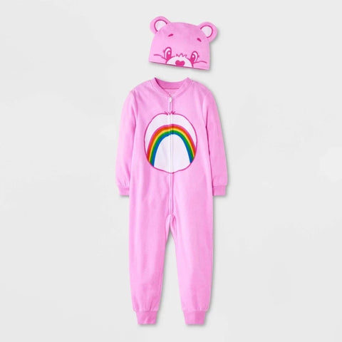 Care Bears Baby Girl's Pink 2pc Long Sleeve Blanket Sleeper Halloween Footed Overall   |  Care Bears in Lebanon