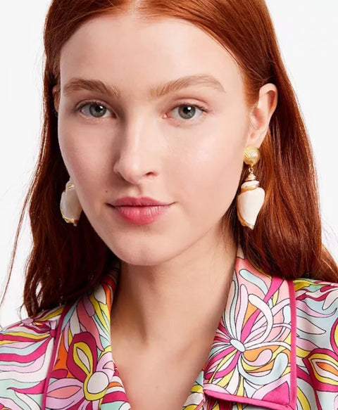 Kate Spade New York Women's Gold-Tone Reef Treasure Shell Neutral Earring | Kate Spade in Lebanon