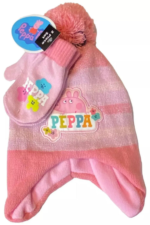 Peppa Pig Baby Girl 2 IN 1 Beanie Set ABFK1349