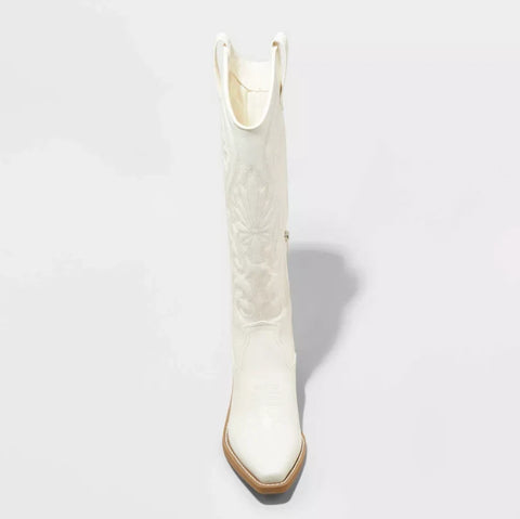 Wild Fable Women's White Kenzi Western Boots |Wild Fable In Lebanon