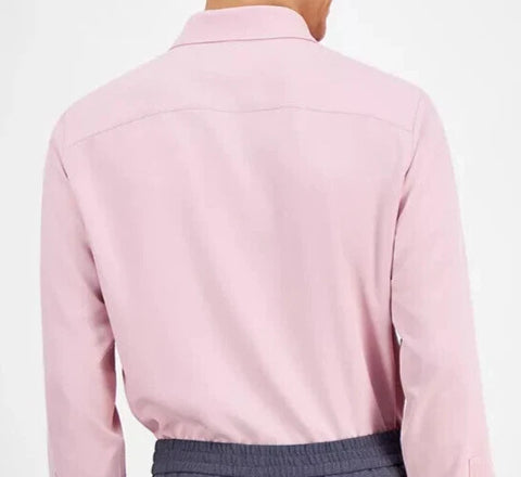 Alfani Men's Shimmer Pink Slim-Fit Solid Dress Shirt | Alfani In Lebanon