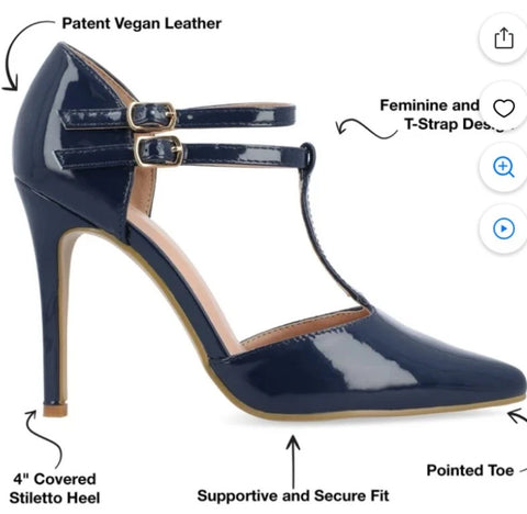 Journee Collection Women's Navy Tru Pointed Toe High Stiletto Pumps Heels | Journee Collection in Lebanon