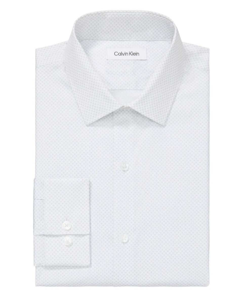 Calvin Klein Men's White Multi Printed Extra Slim Fit Dress Shirt | Calvin Klein In Lebanon
