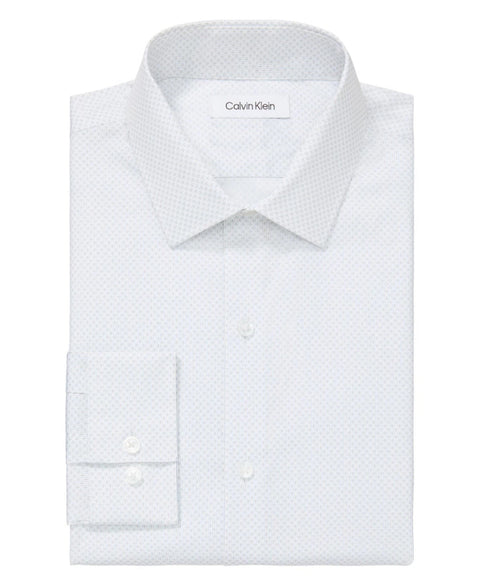 Calvin Klein Men's White Multi Printed Extra Slim Fit Dress Shirt|Calvin Klein In Lebanon