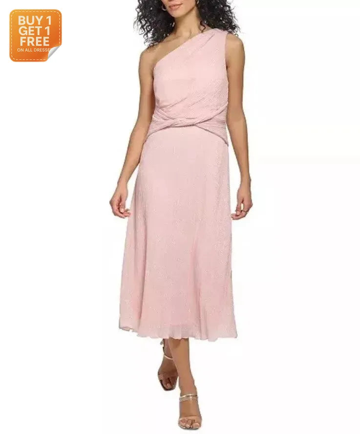 DKNY Women's Pink One Shoulder Dress | DKNY in Lebanon