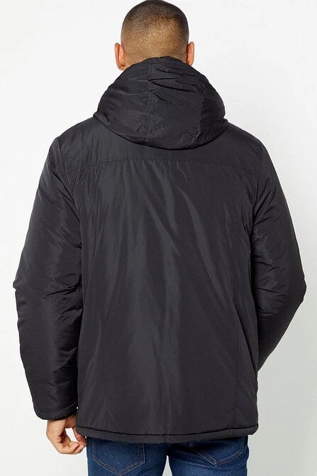 Inside Men's Black Hooded Insulated Jacket | Inside In Lebanon